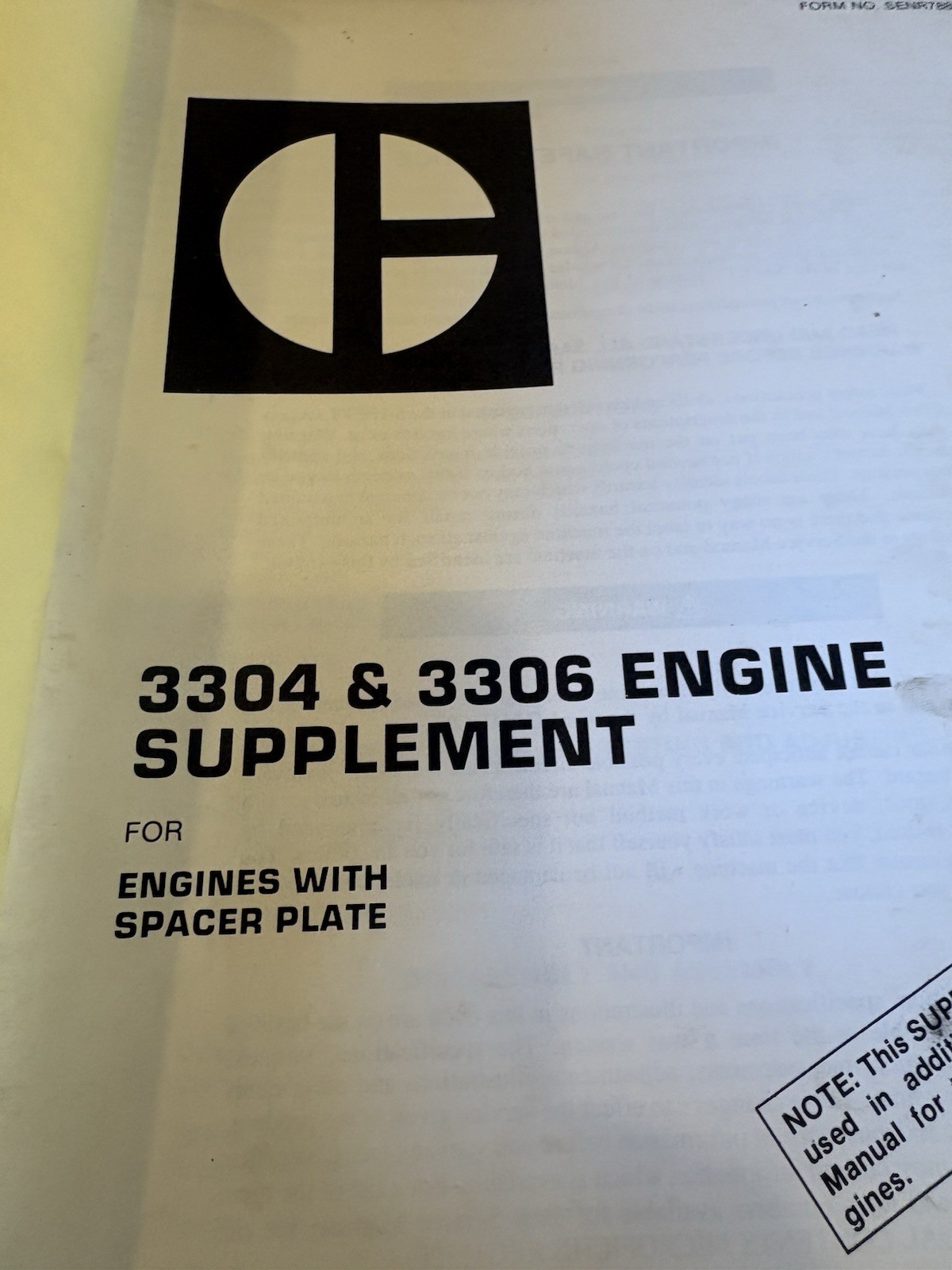 CAT CATERPILLAR D4H I II III DOZER DIS/ASSEMBLY SERVICE SHOP REPAIR MANUAL BOOK