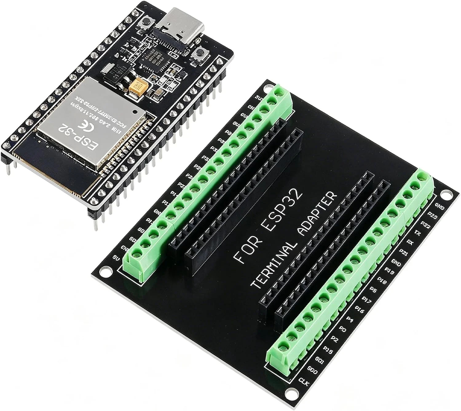 ESP32 ESP-WROOM-32 Wifi and Bluetooth Development Board, 38-Pin, with USB Type-C