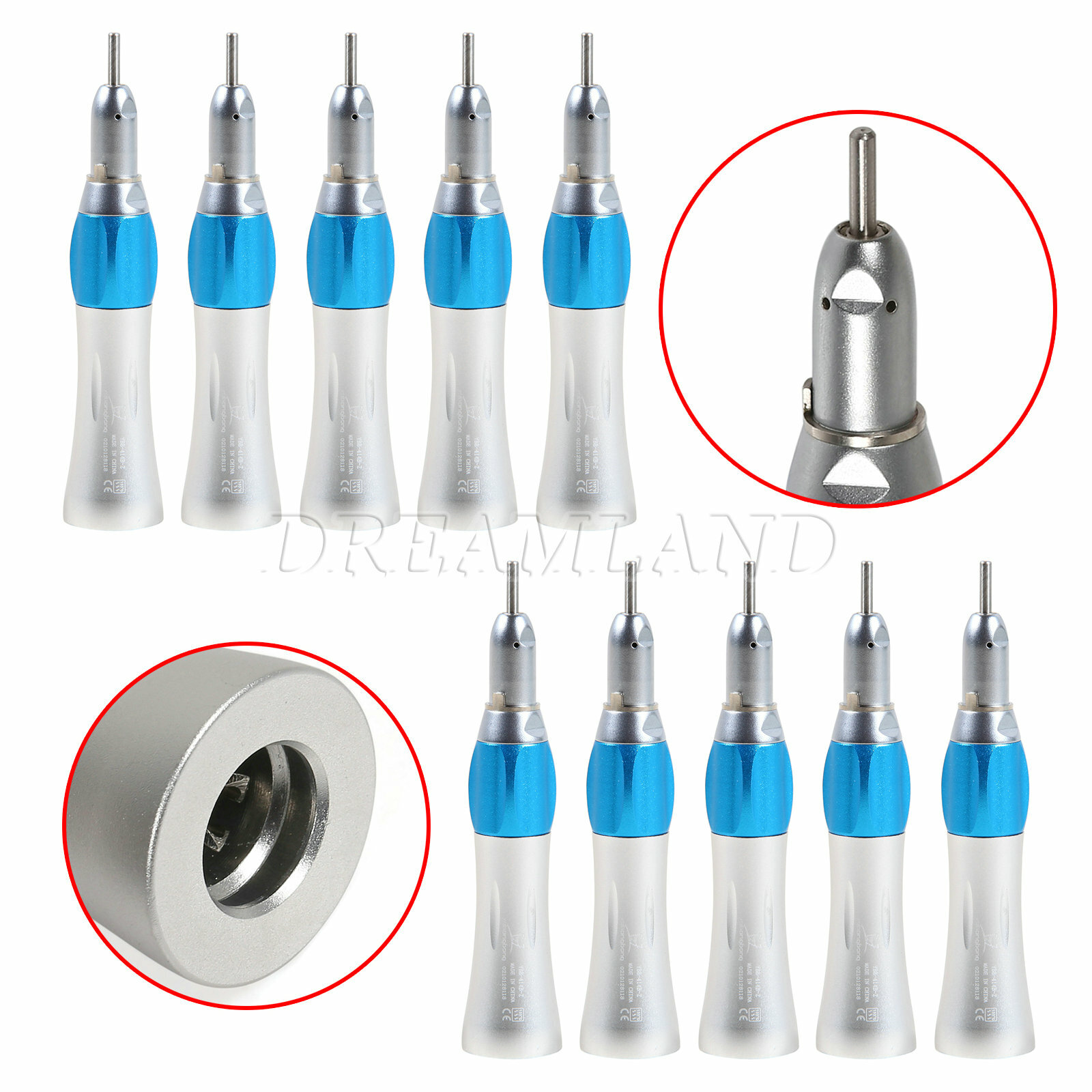 10* NSK Style Dental Straight Nosecone Handpiece Slow Low Speed E-type USA YB-EX