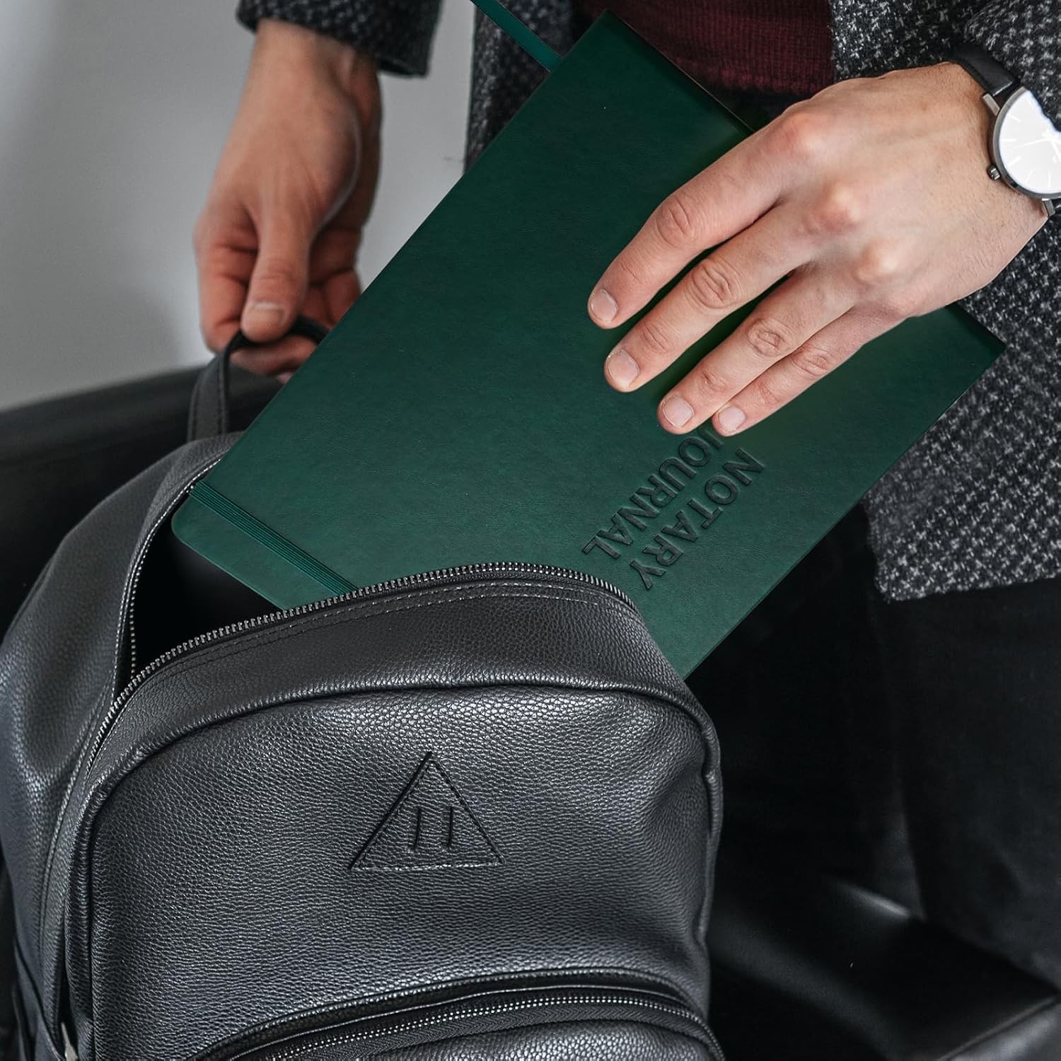 JUBTIC Notary Journal Log Book – Public of 10×7, Dark Green