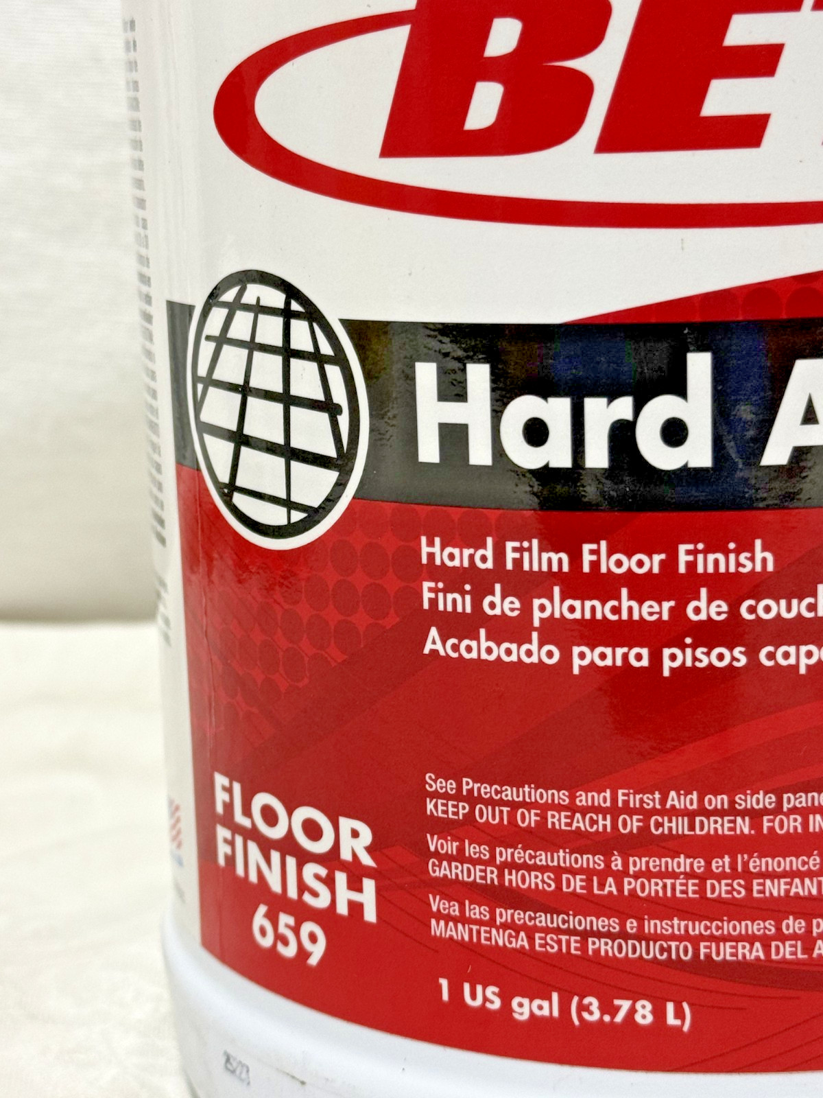 Betco Hard As Nails Floor Finish 1 Gallon Clear Acrylic Gloss Polish Wax 659 New