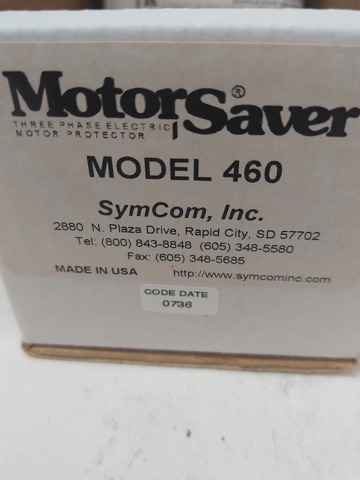 MotorSaver MS460 Motor Protector Model 460 190-480 VAC 60Hz 3Ph ! NEW IN BOX