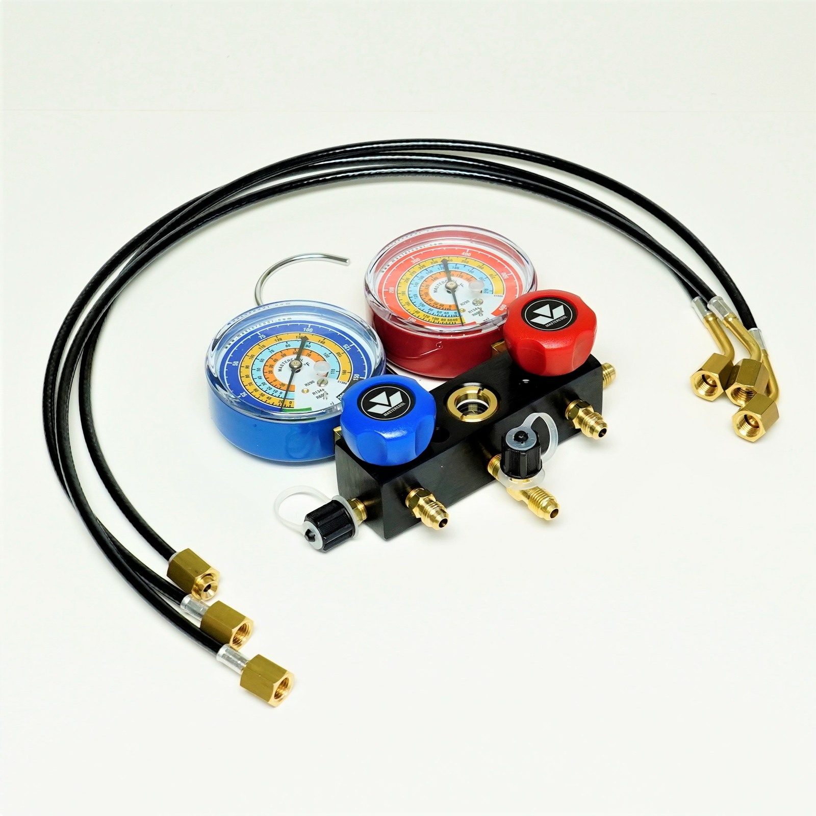 Aluminum Charging Manifold with 24″ Hoses R600a R290 R134a HVAC Refrigeration