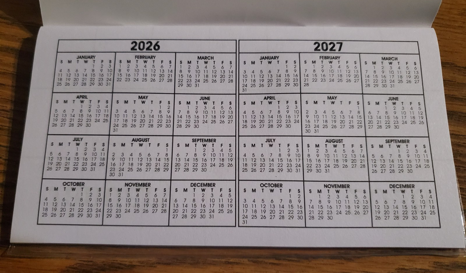 2026-2027 2 Year Planner Calendar Small Pocket Purse – Selection – 2 YR Planner