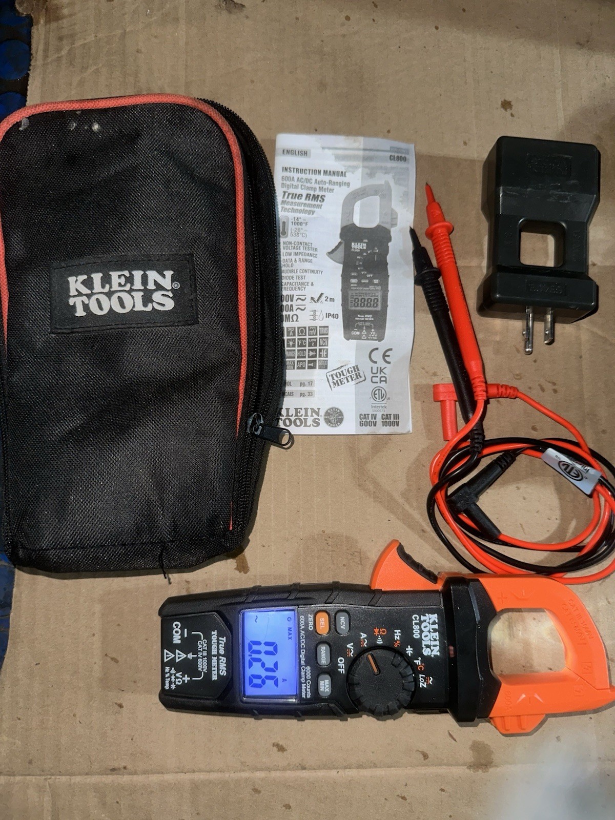 Klein Tools CL800 AC/DC True RMS Auto-Ranging Digital Clamp Meter