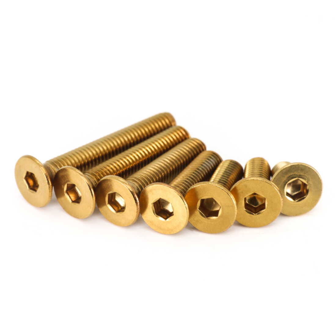 M4 M5 M6 M8 Ti Plating Gold Flat/Countersunk Head Socket Cap Screw Allen Bolts