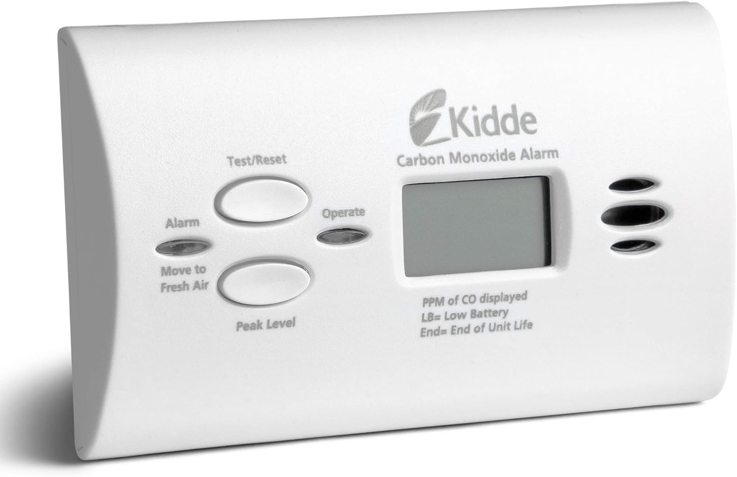 Kidde Carbon Monoxide Detector, AA Battery Powered CO Alarm 1 Pack, Detector