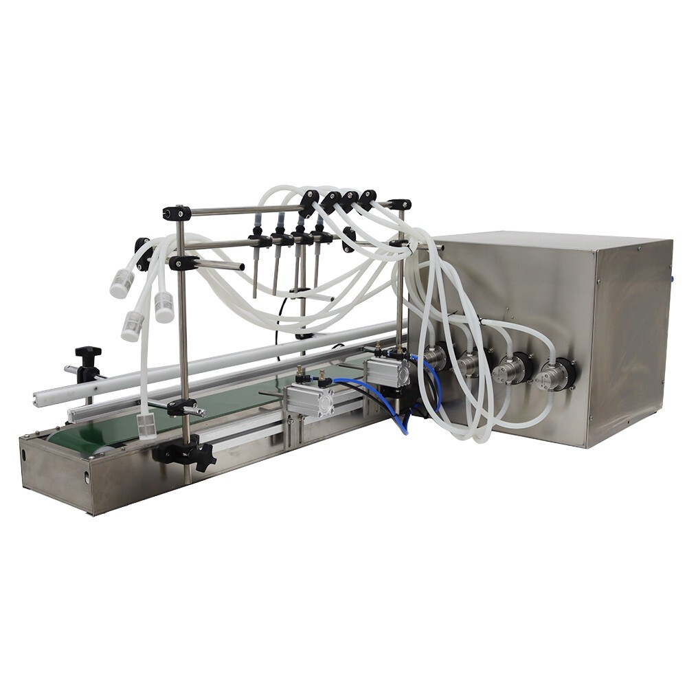 110V Automatic 4Head Magnetic Pump Filling Machine Liquid Bottle Filler 5-1000ml