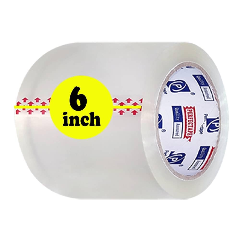 Heavy Duty Packing Tape 2 Rolls, Clear, 6 inch x 55 Yards, Special 6 inch Wid…