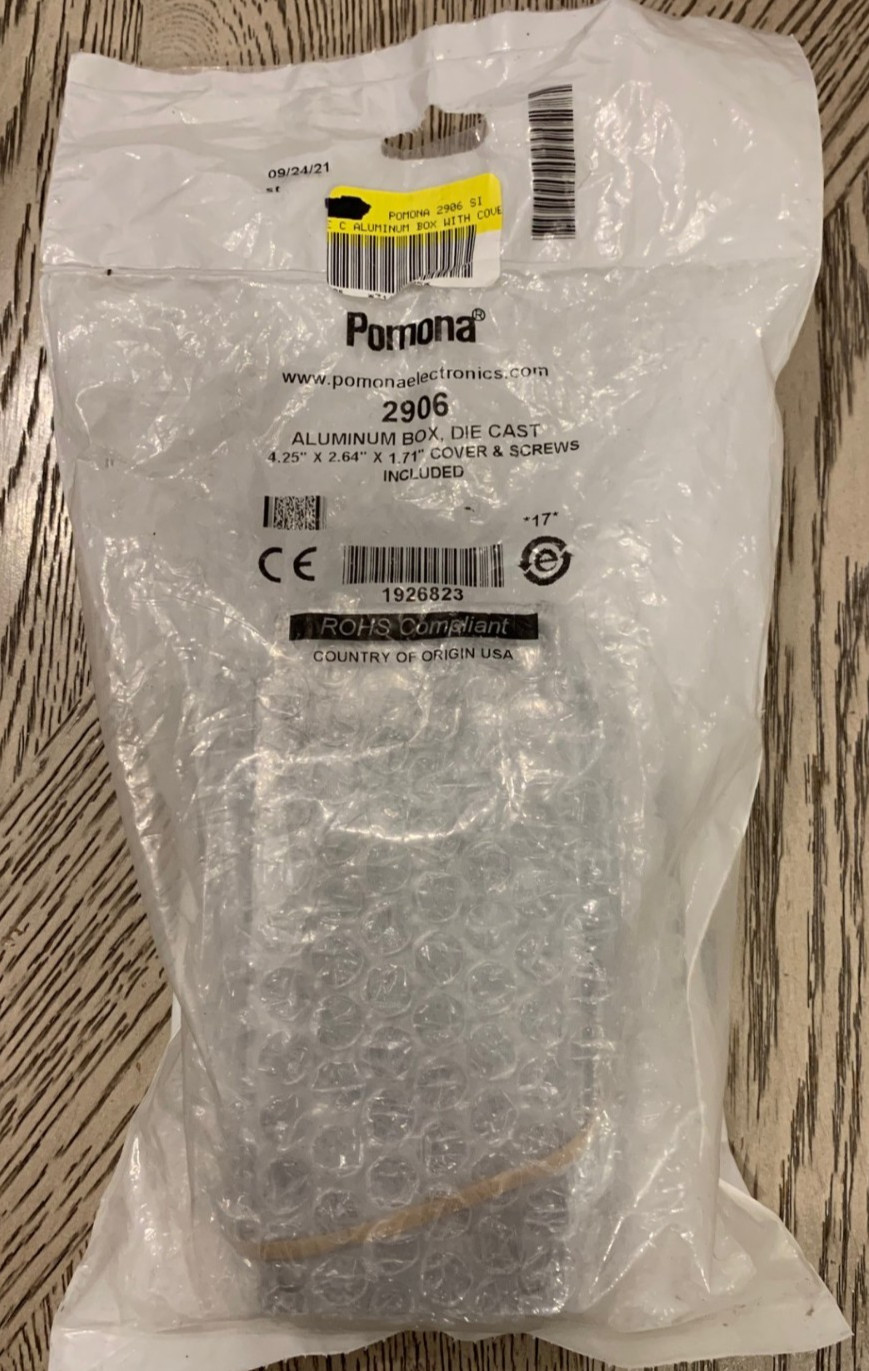 Pomona 2906 Aluminum Box, Die Cast 4.25″ x 2.64″ x 1.71″ Cover & Screws
