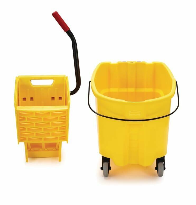 Rubbermaid Commercial Products WaveBrake 35 Qt. Side-Press Mop Bucket and