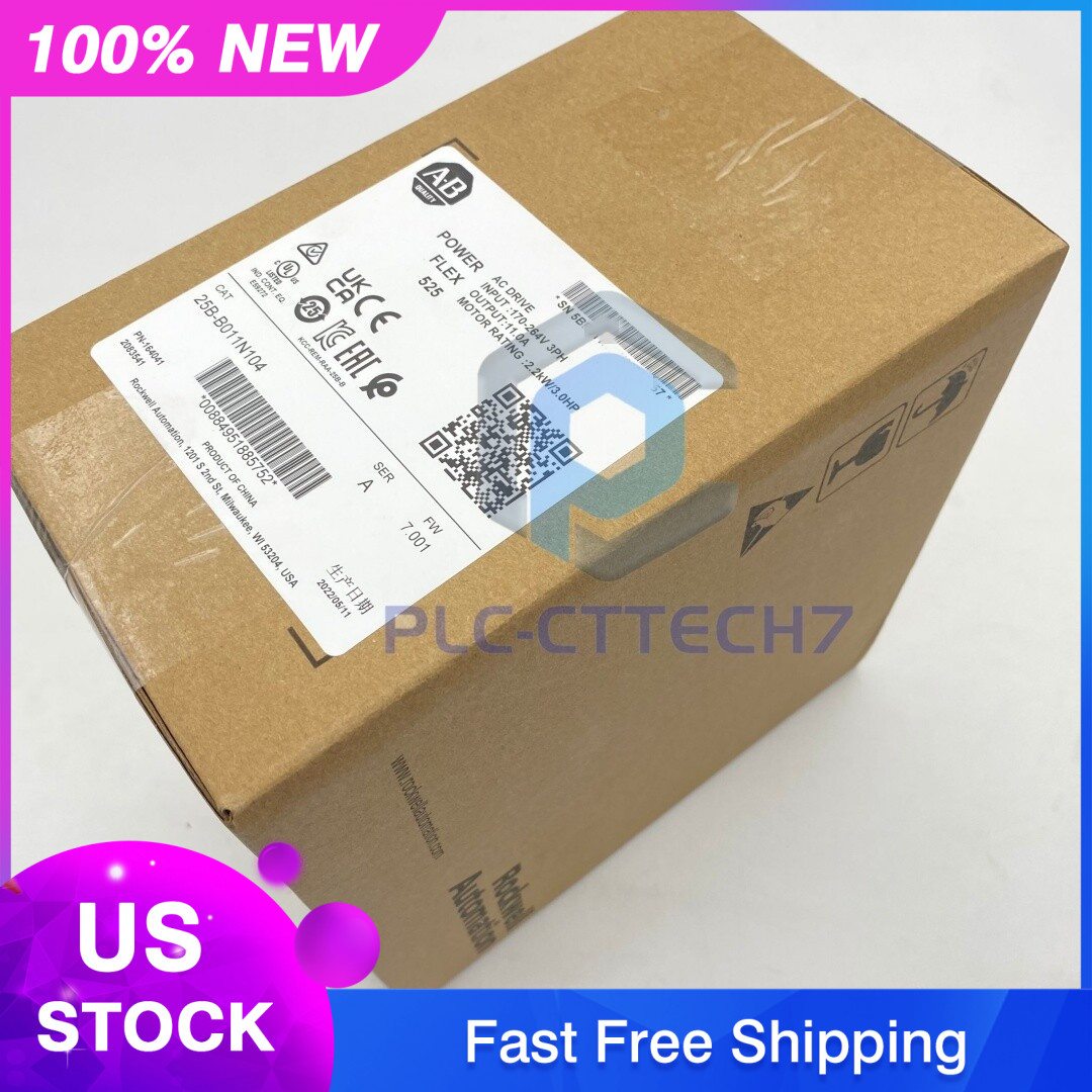 Allen-Bradley 25B-B011N104 Ser A PowerFlex 525 AC Drive 3HP 2023 New TX STOCK
