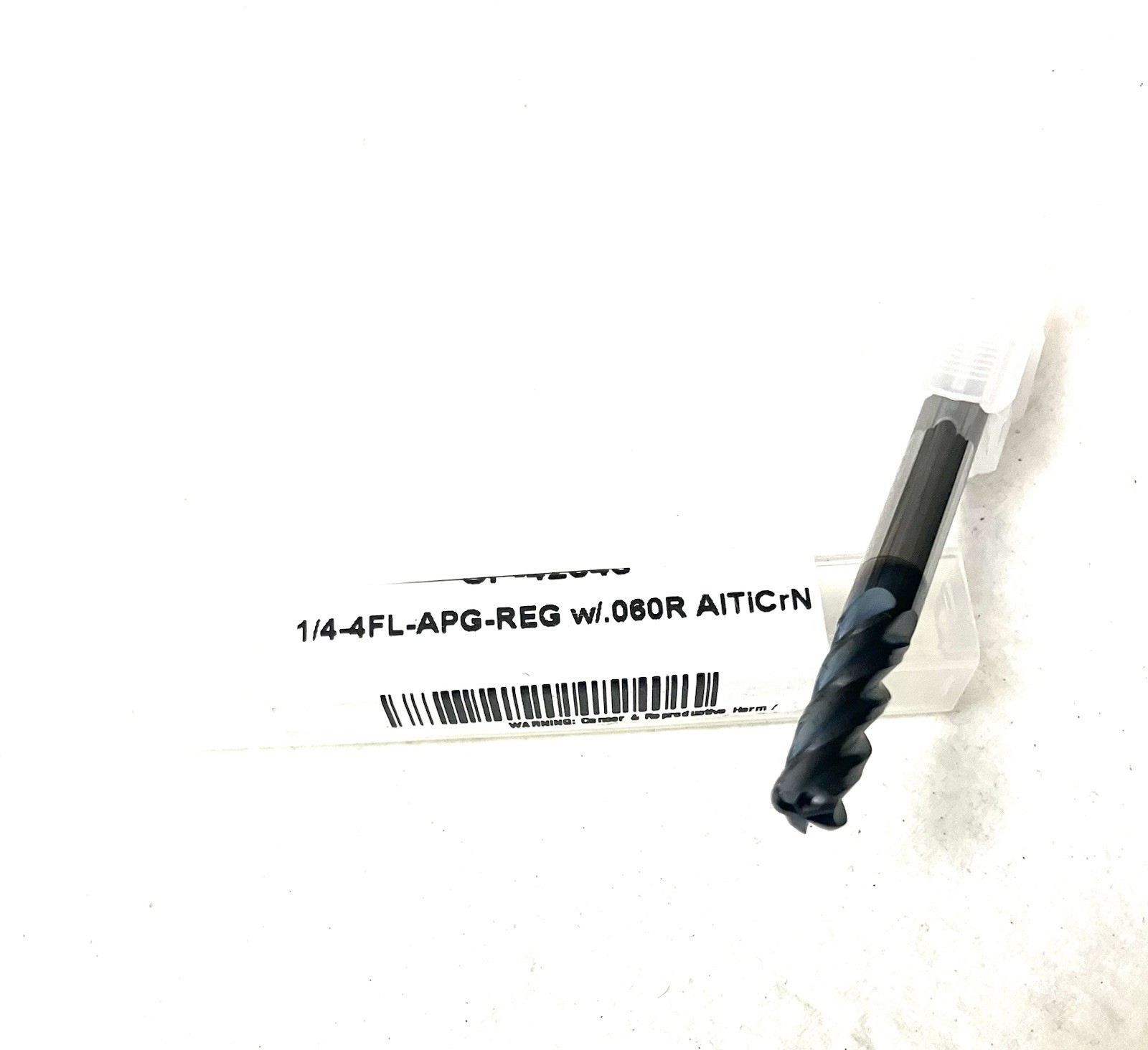 1/4″ 4FL Corner Radius End Mill .06R Solid Carbide AlTiCrN Carbide Plus CP-42343