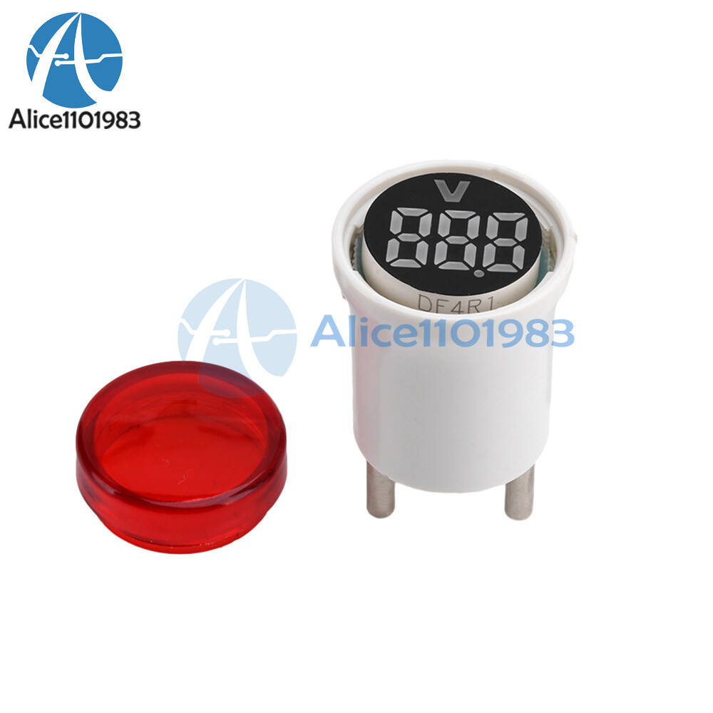 10pcs AC 220V EU Plug LED Digital AC Voltmeter Indicator Voltage Meter 50~500V
