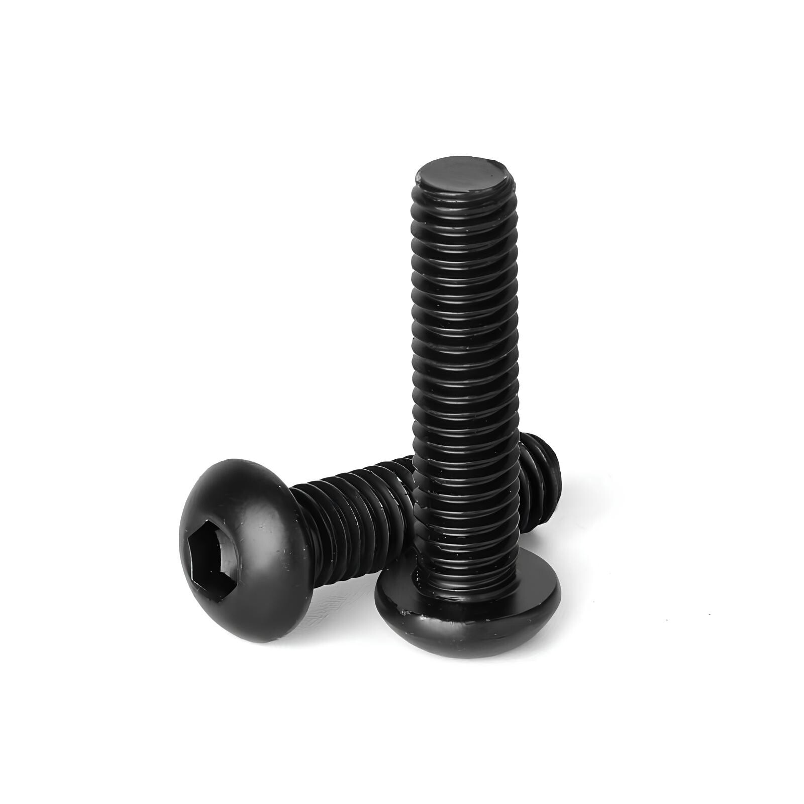 M5-0.80 Button Head Socket Cap Screws, Stainless Steel w/ Black Oxide 18-8