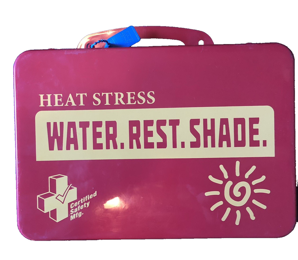First Aid Heat Stress 10 x 7 x 3 Multi- Person Plastic Case Contractor Kit Red