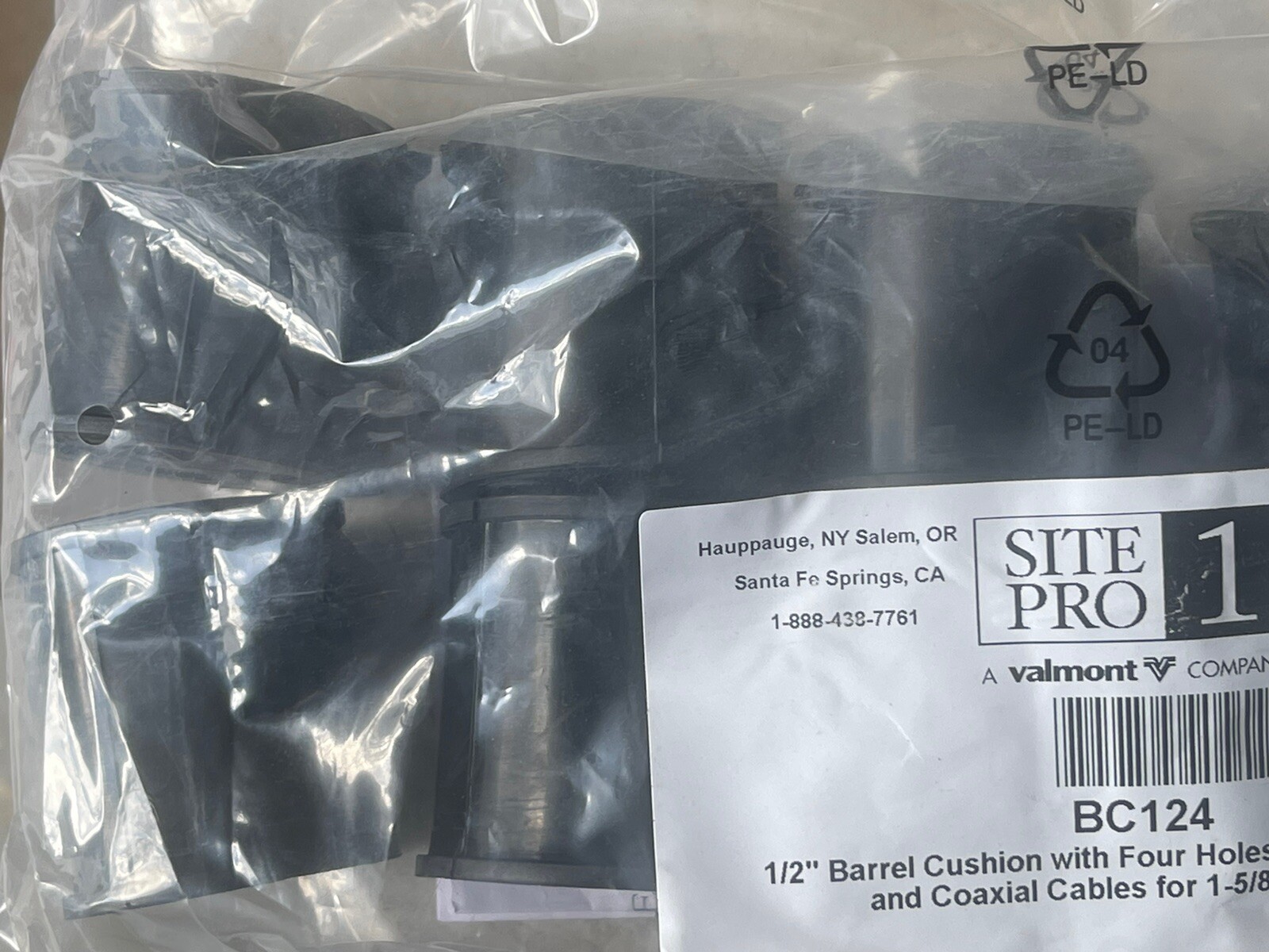 10-Pk Site Pro 1 Multi-Hole Barrel Cushions 4 Holes 1/2″ BC124 10 kits of 10