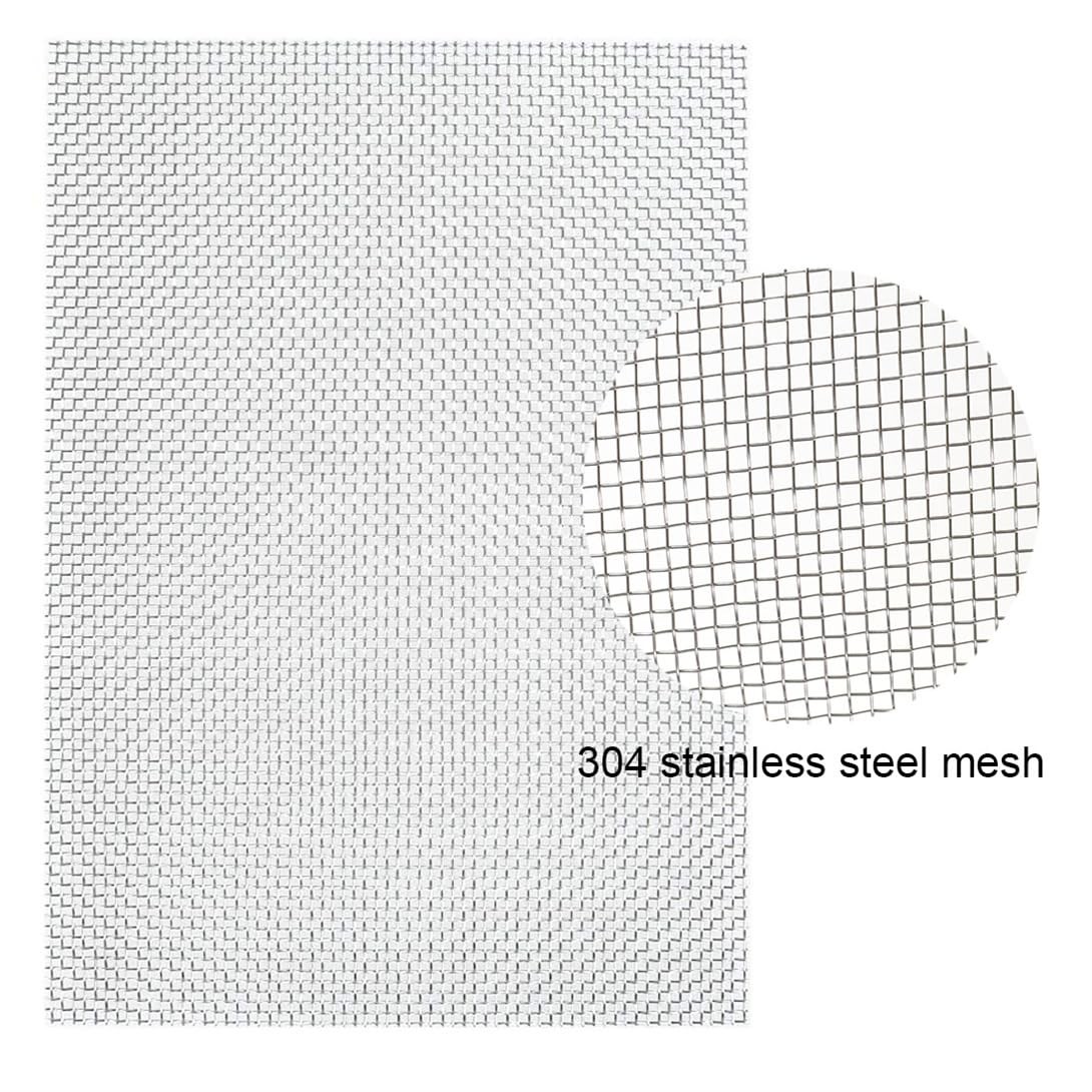 Wire Mesh 11.8 X 78.7 Inch Vent Mesh 10 Mesh 304 Stainless Steel Screen Rustp…