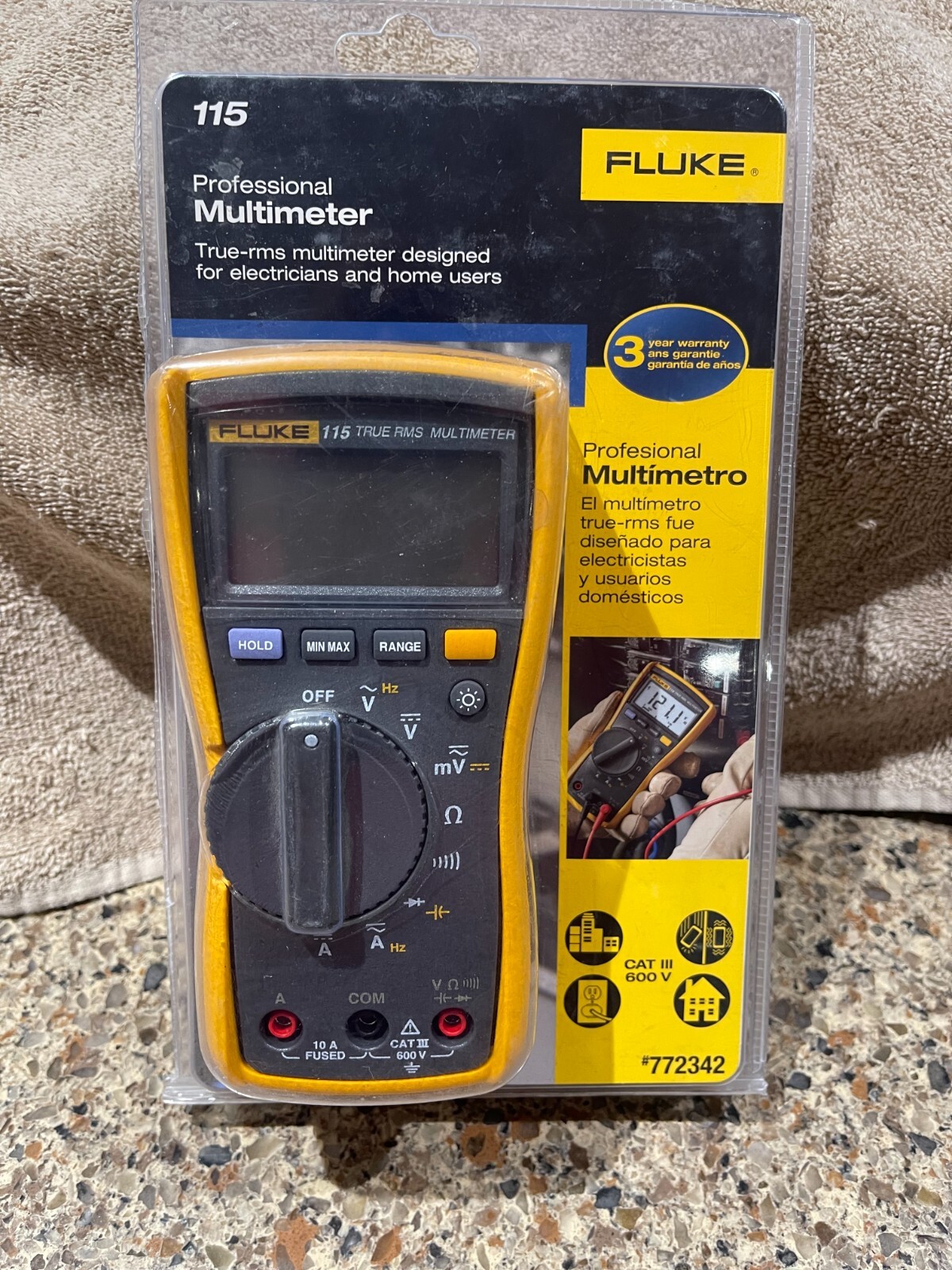 NEW! Fluke 600V True-RMS Field Technicians Digital Multimeter – FLUKE-115-LW