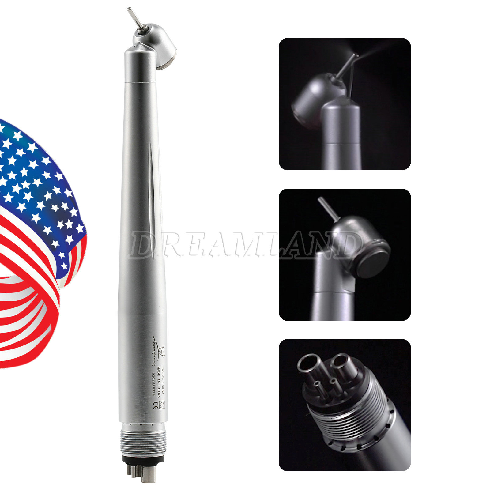 NSK Style Dental Surgical 45° Degree LED High Speed Handpiece Turbine 2/4Holes