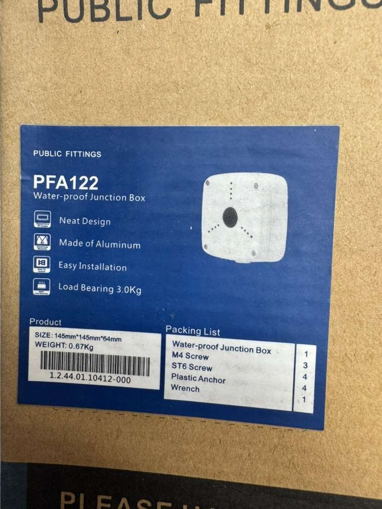 Public Fittings PFA122 Water-Proof Aluminum Junction Box Size, 145mm*145mm*64mm