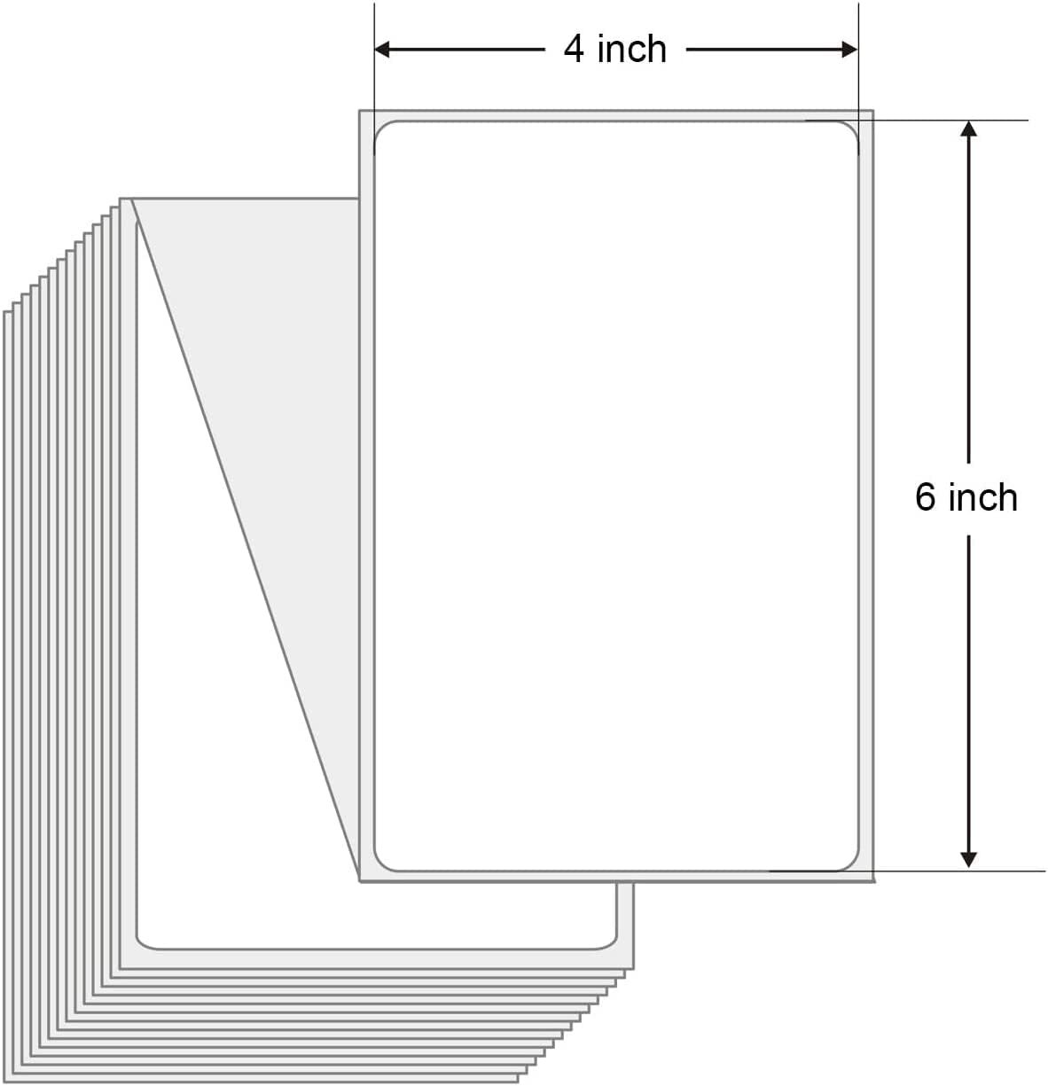 4″ x 6″ Fanfold Direct Thermal Labels 1000 Labels/Stack Address Shipping Labels