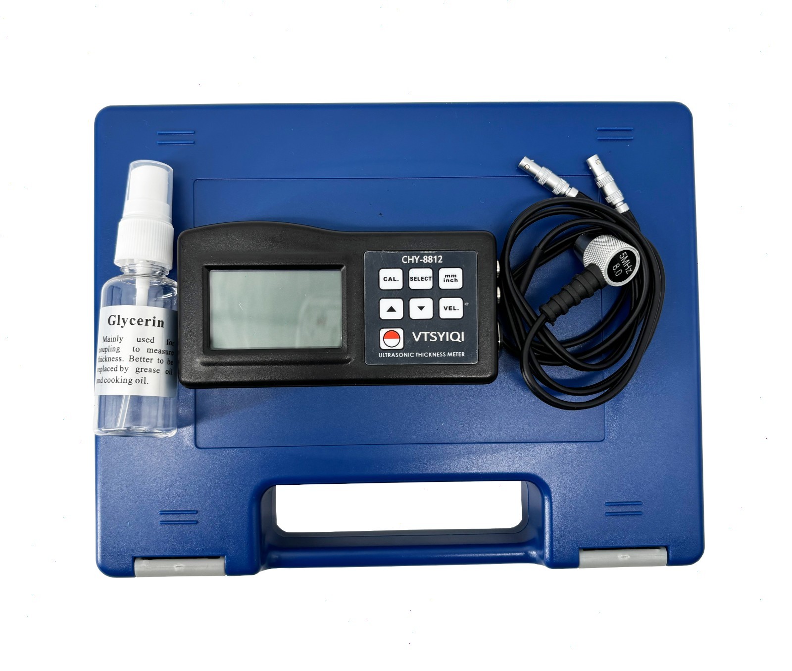 Portable Ultrasonic Thickness Tester with Range 0.05~8inch Resolution 0.1mm New