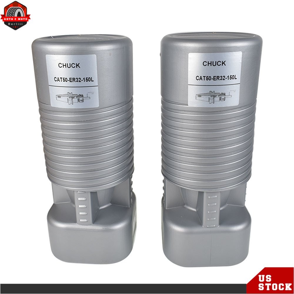 2 CHUCKS CAT50-ER32 COLLET CHUCK 6″ Gage Length Tool Holder Set 150mm For CNC