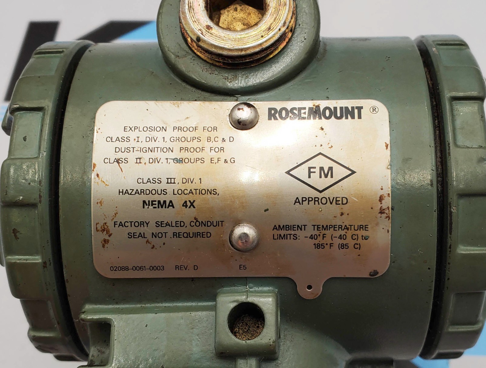 Rosemount 2088G3A22A1B4E5 Transmitter 800PSI 55Bar