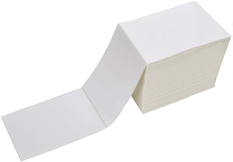 10 Fanfold 4 x 6 Direct Thermal Labels White Perforated Shipping Labels