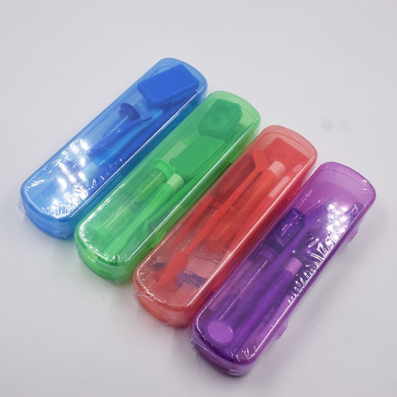 7 Pcs Dental Orthodontic Oral Cleaning Care Kit Teeth Brush Floss Thread 4 Color