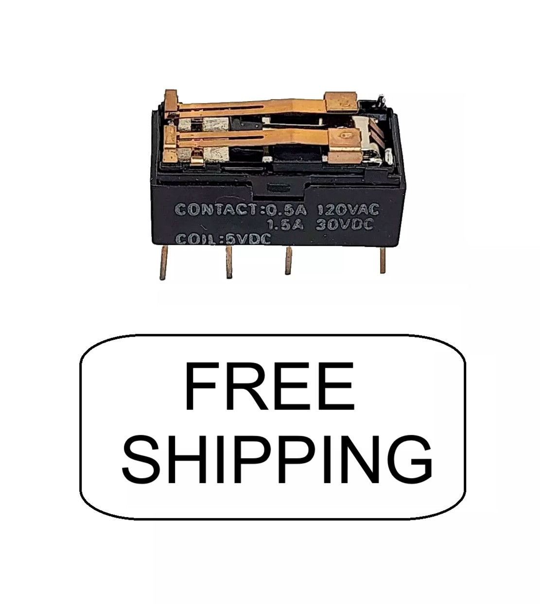 (1x) Omron G2V-2-US-DC5 – 5VDC 2A Relay – 50Ω – 2 Form C – PCB Mount