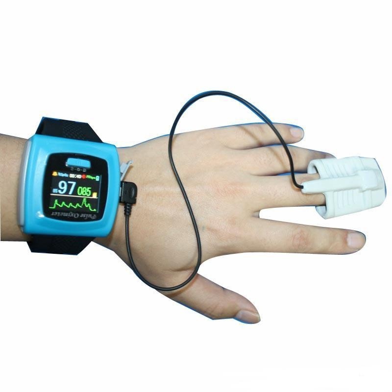 CMS50F Wrist Pulse Oximeter – Oxygen Monitor with Finger Probe