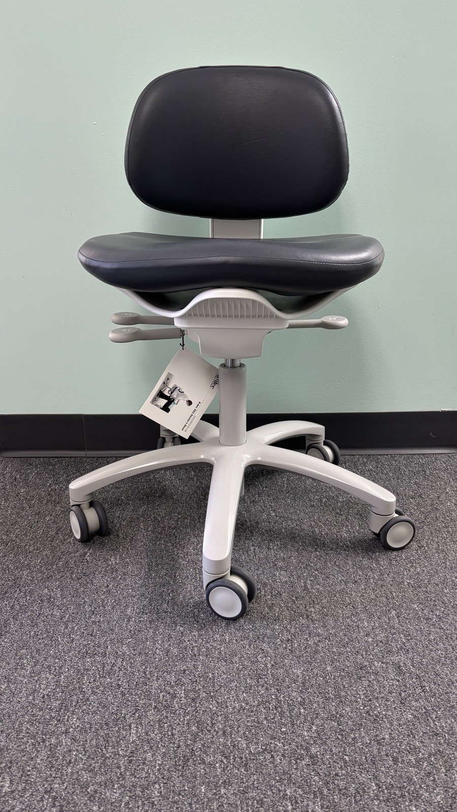 Brand New Dark Grey Adec A-dec 521 Doctor Stool with Adjustable Height and Tilt