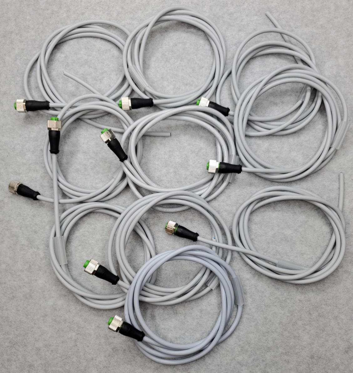 M12 Female Straight 4 Pin Connector Aviation Electrical Cable 2M / 5′ – 10 Pack