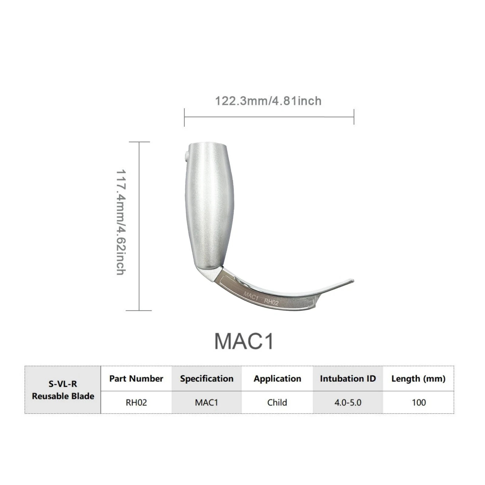 Reusable Blades for Sensorendo Video Laryngoscope use