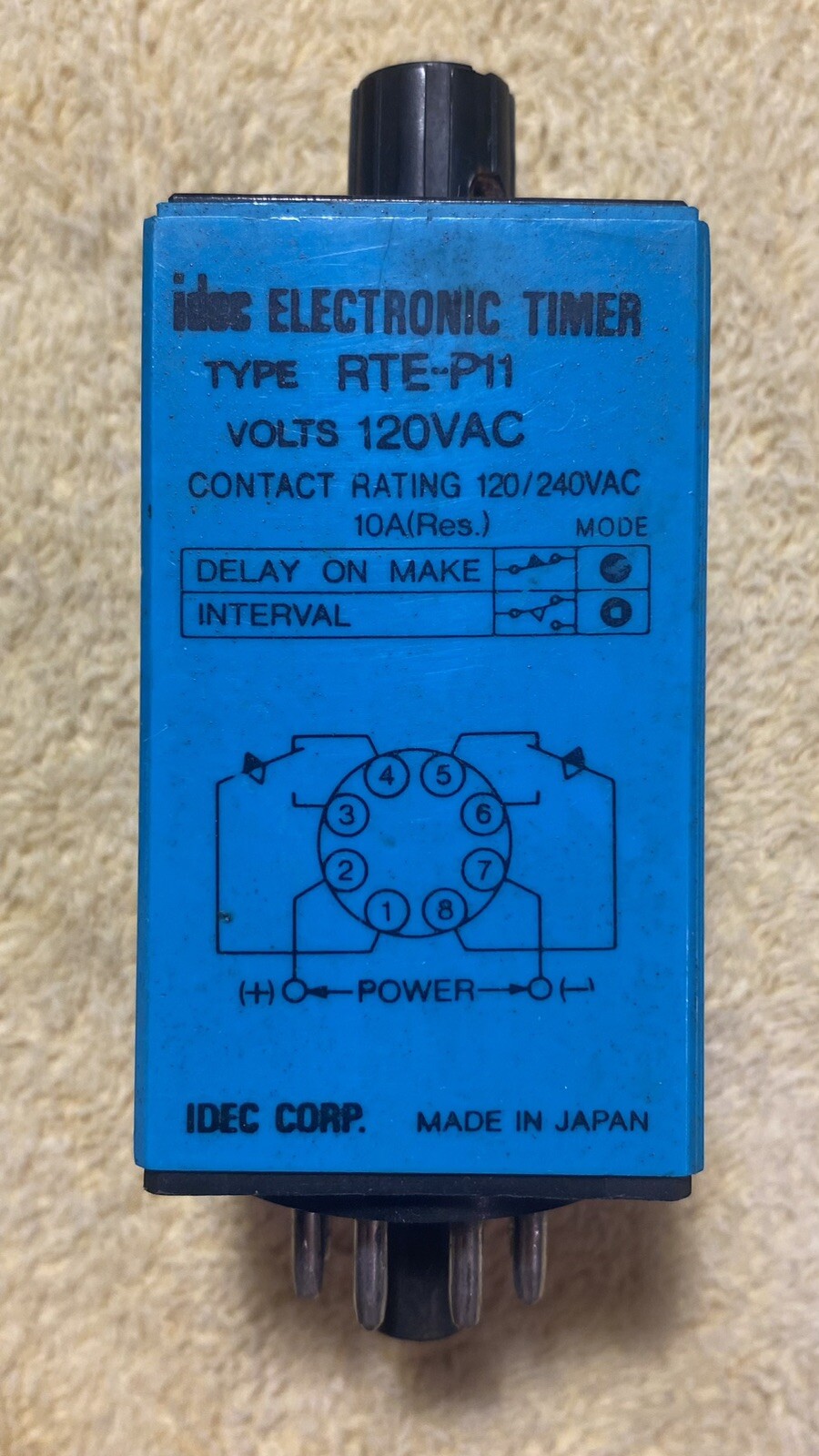 IDEC RTE-P11 Electronic Timer RTEP11 24V, Reversible Face Plate
