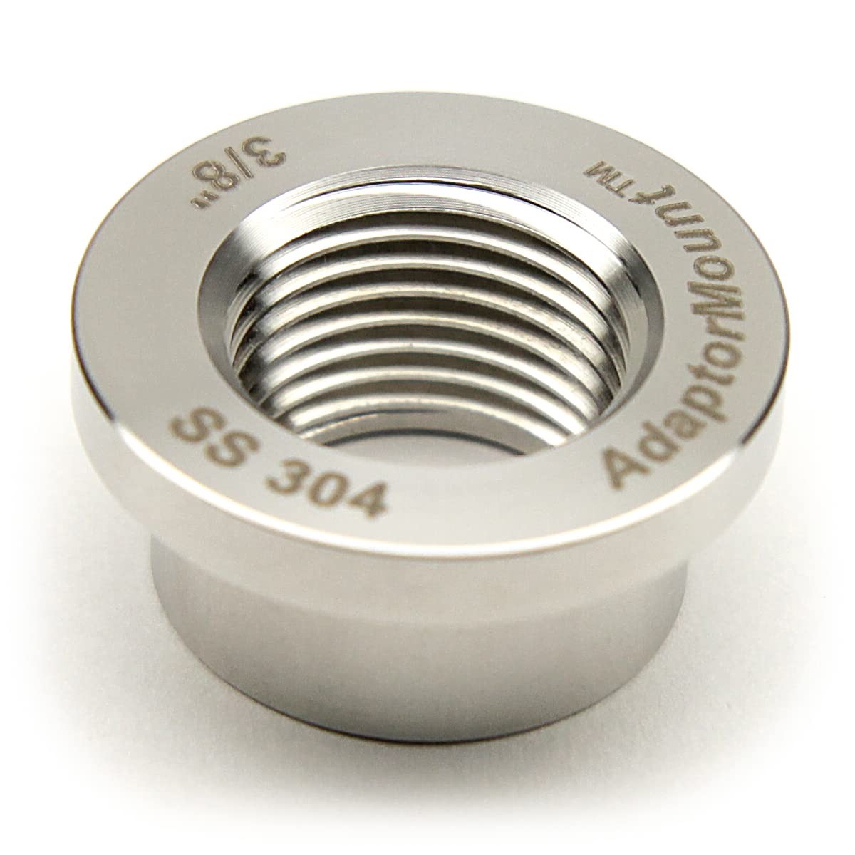 G 3/8” (BSPP) Female Weld Bung – 304 Stainless Steel Stepped G 3/8″, Clear