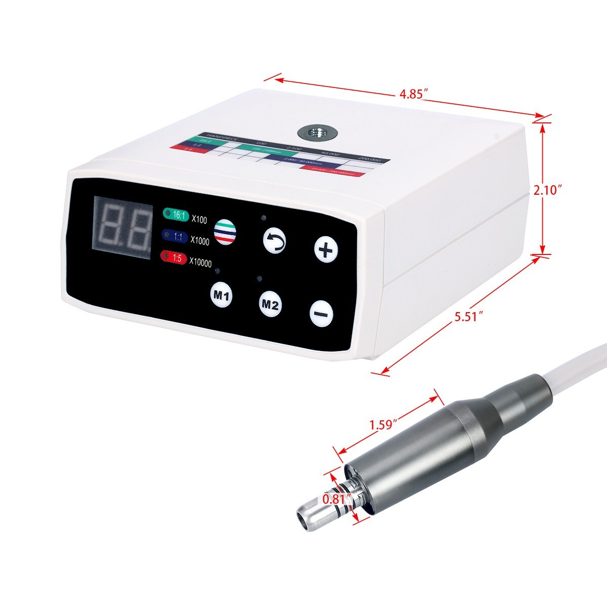Dental Brushless Electric LED Micro Motor/1:5 1:4.2 1:1 Increasing Handpiece
