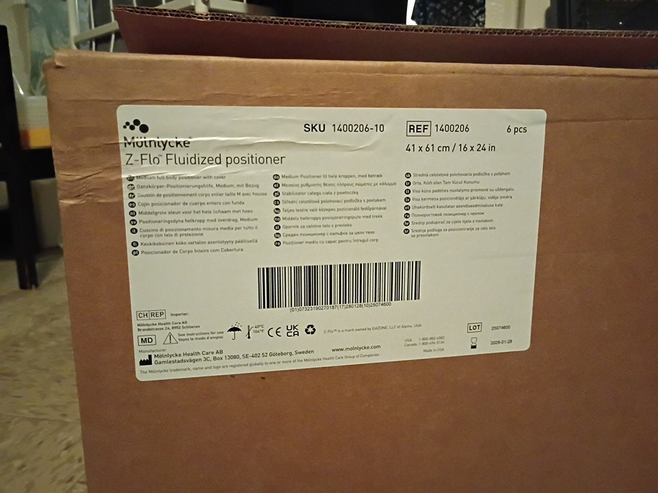 Mölnlycke Z-Flo™ Fluidized Positioner w/ cover (16 X 24″) 6 PCS NIB_fast ship