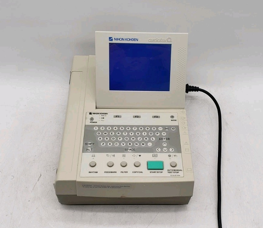 Nihon Kohden Cardiofax Q ECG-9130K ECG Machine Electrocardiograph *AS IS,READ*