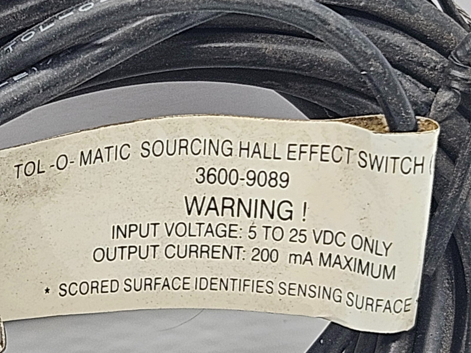 TOL-O-MATIC Sourcing Hall Effect Switch 3600-9089