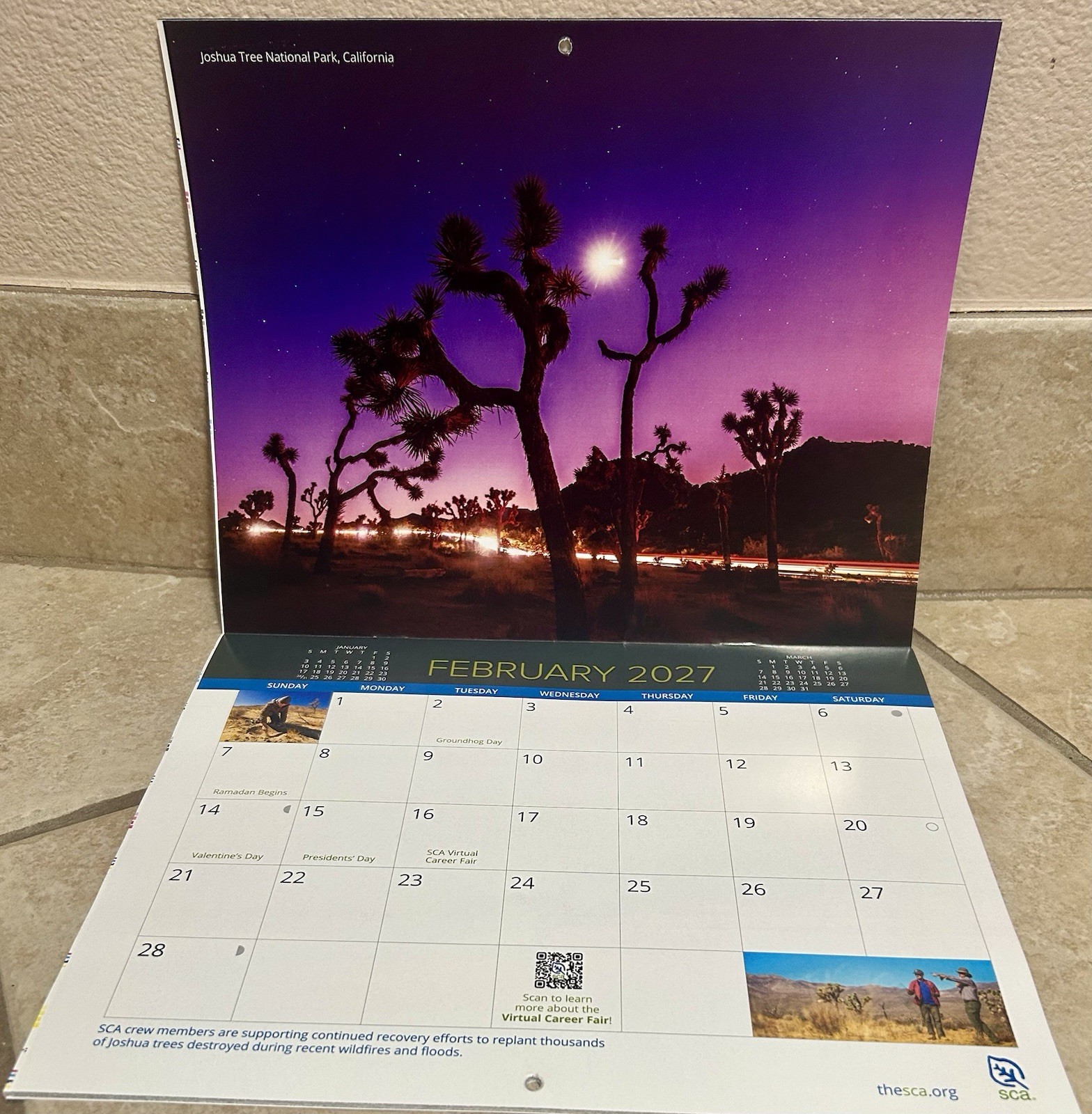 Student Conservation Association 2027 Wall Calendar~Scenic Photos~10.75 x 8.5