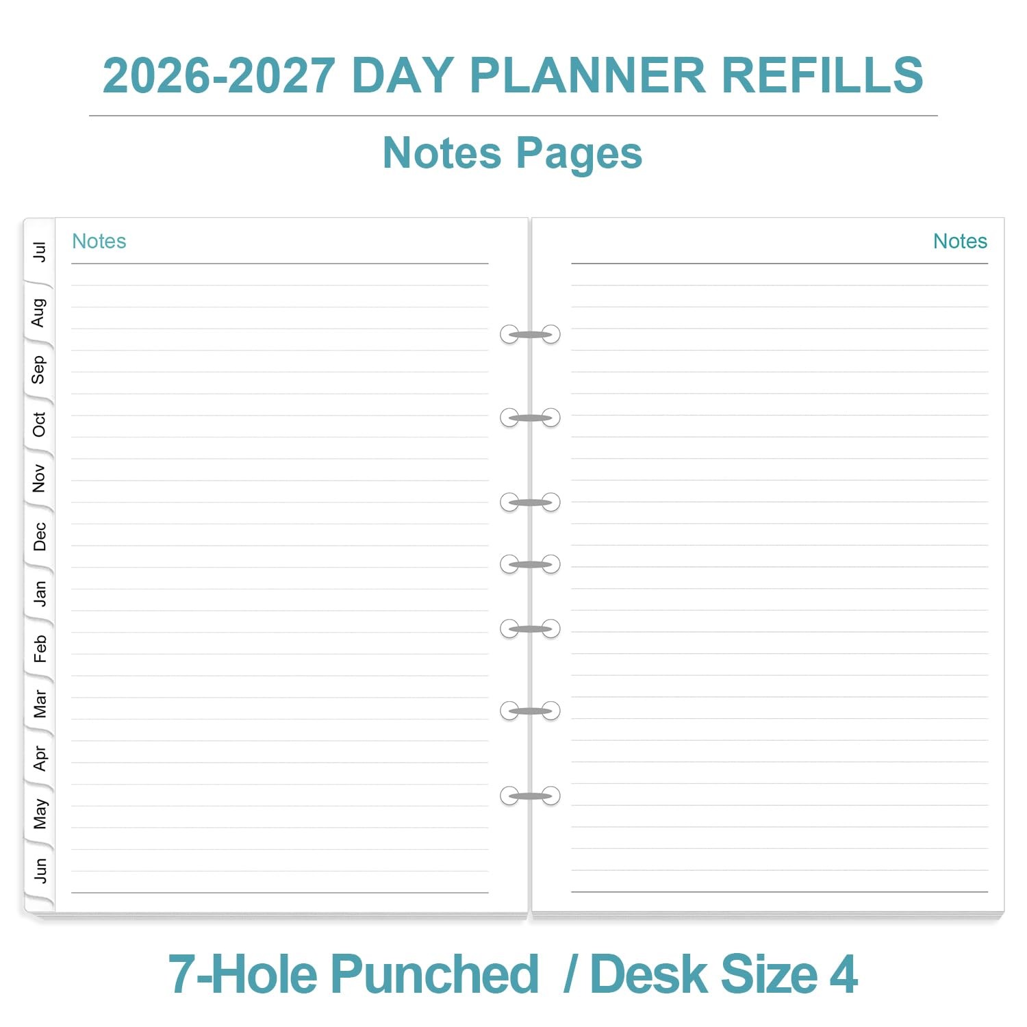 2026-2027 Planner Refills – One Page Per Day Daily & Monthly Planner, July 2026-