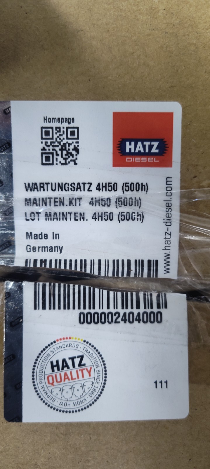 02404000 SERVICE KIT FOR HATZ 4H50 AND 3H50 ENGINES 50638800 50638000 50638100
