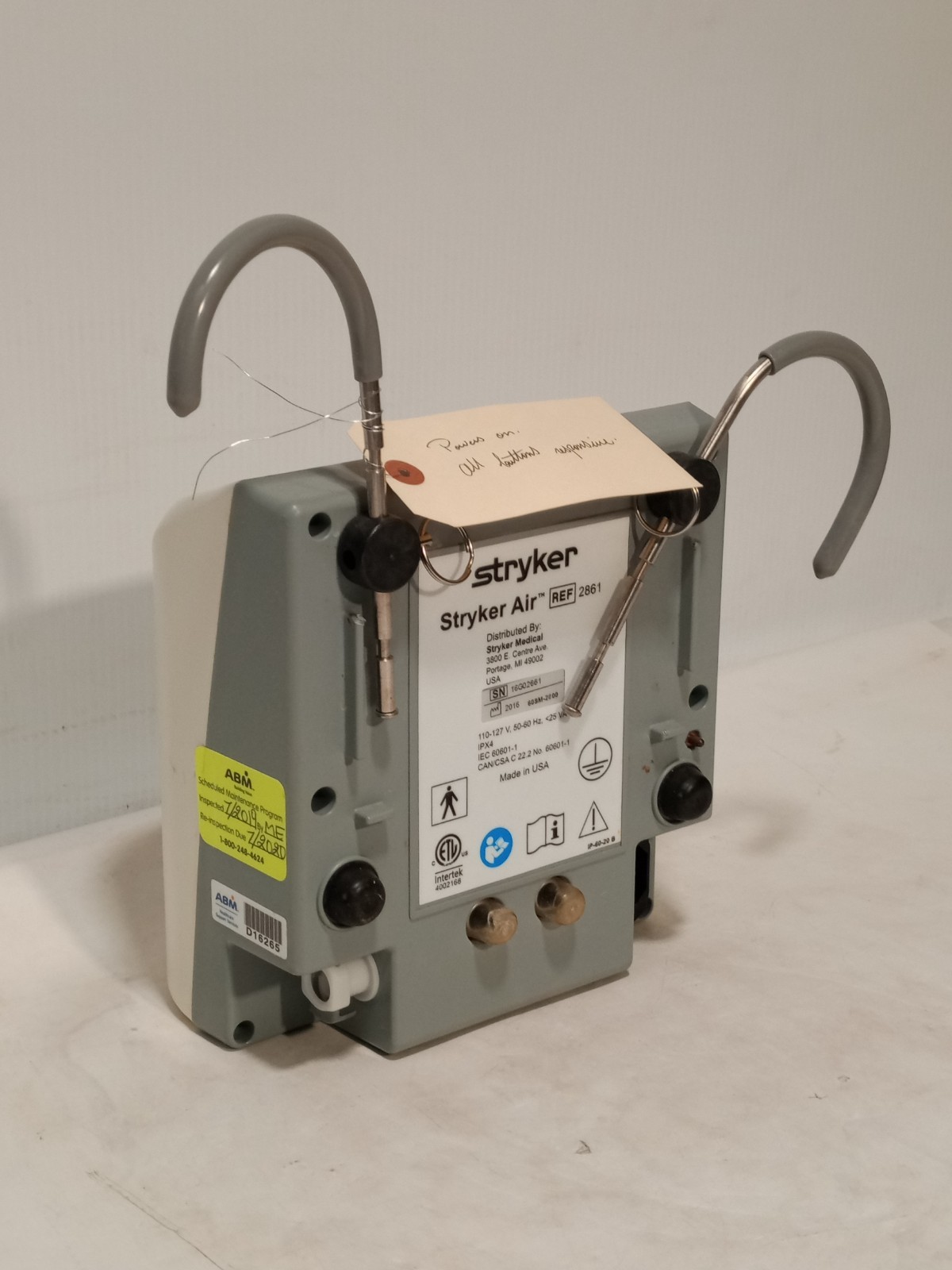Stryker 2861 Stryker Air mattress pump controller for SPR Plus, 110-127V, IPX4