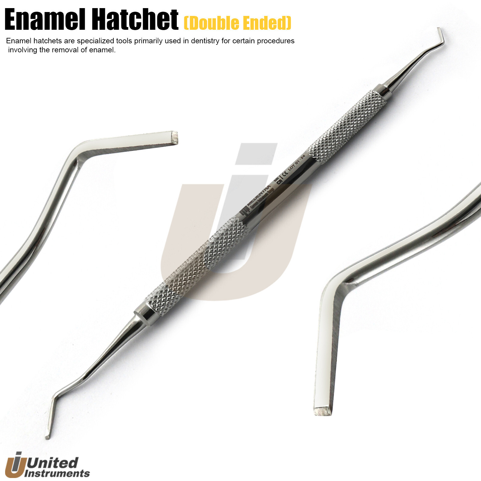Dental Hatchet Chisel Enamel Margin Trimmer Scaler Beveled Tip Double Ended