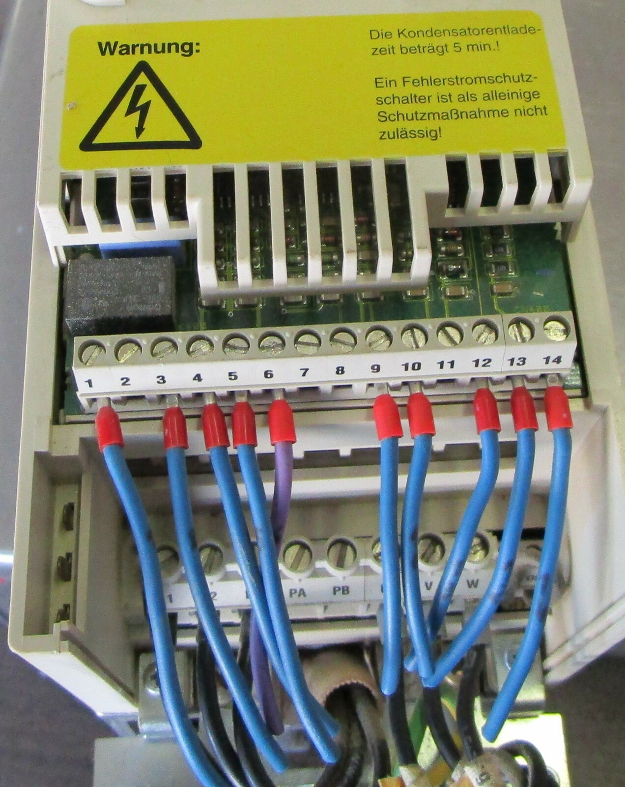 KEB 09.F4.S1D.3420/1.2 COMBIVERT 09F4S1D342012 Used Take Out Msg. Cover W3&4