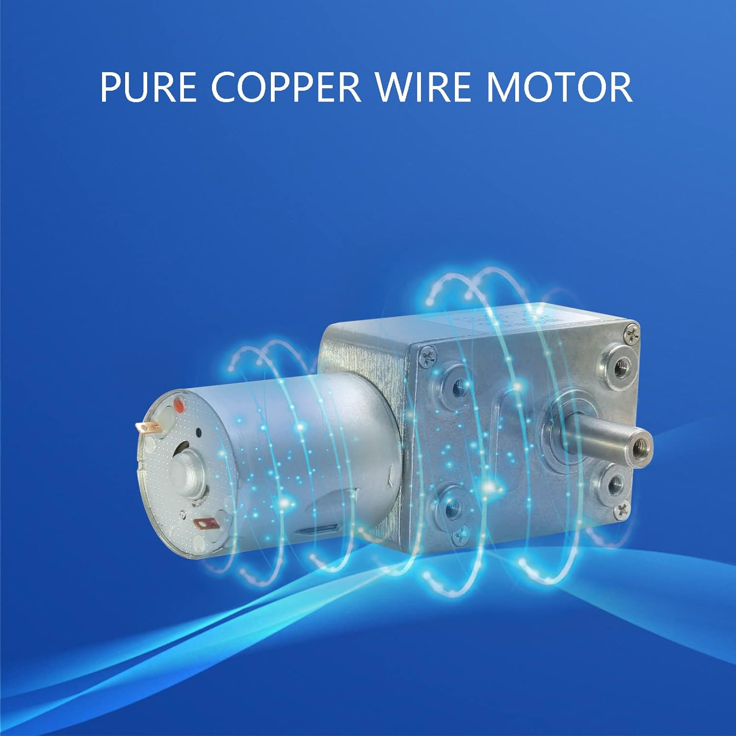 12V 6RPM High Torque DC Motor, Mini JGY 370 Motor Worm Gear Motor Small Electric