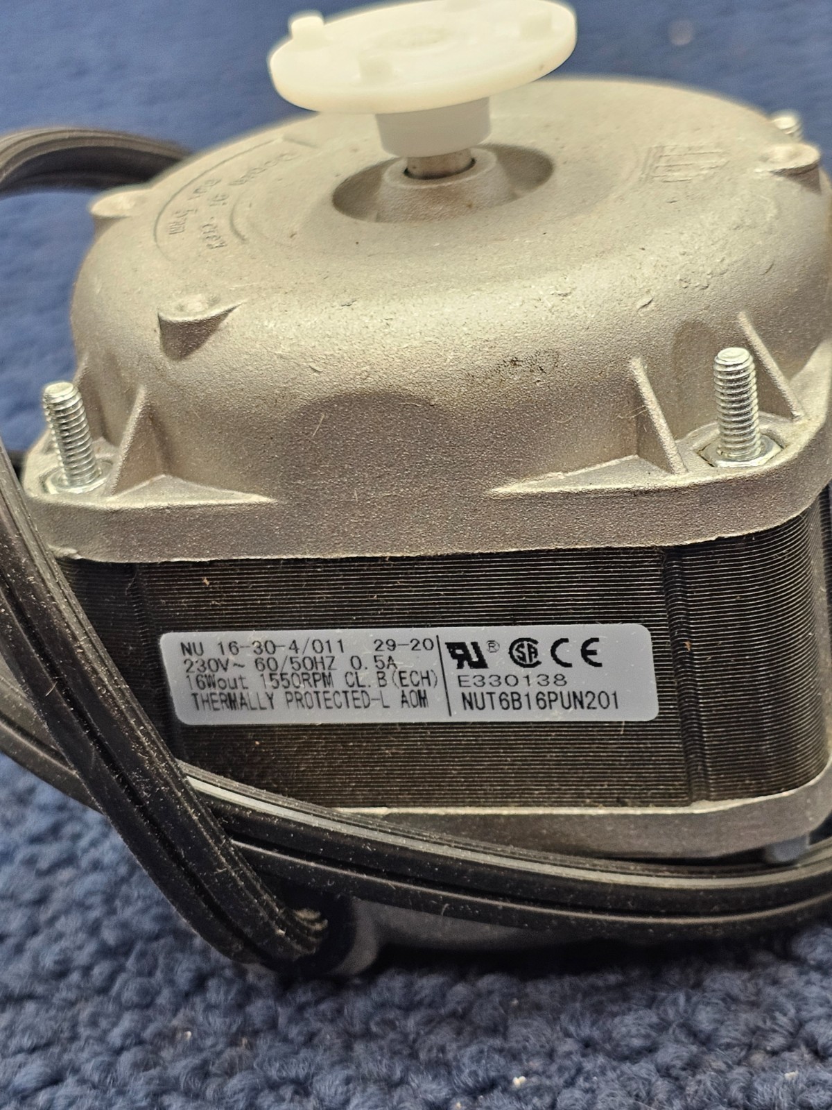 ELCO EC16W230 Shaded Pole Motor 16 Watts 1/47 HP 230V 1550RPM NUT6B16PUN201